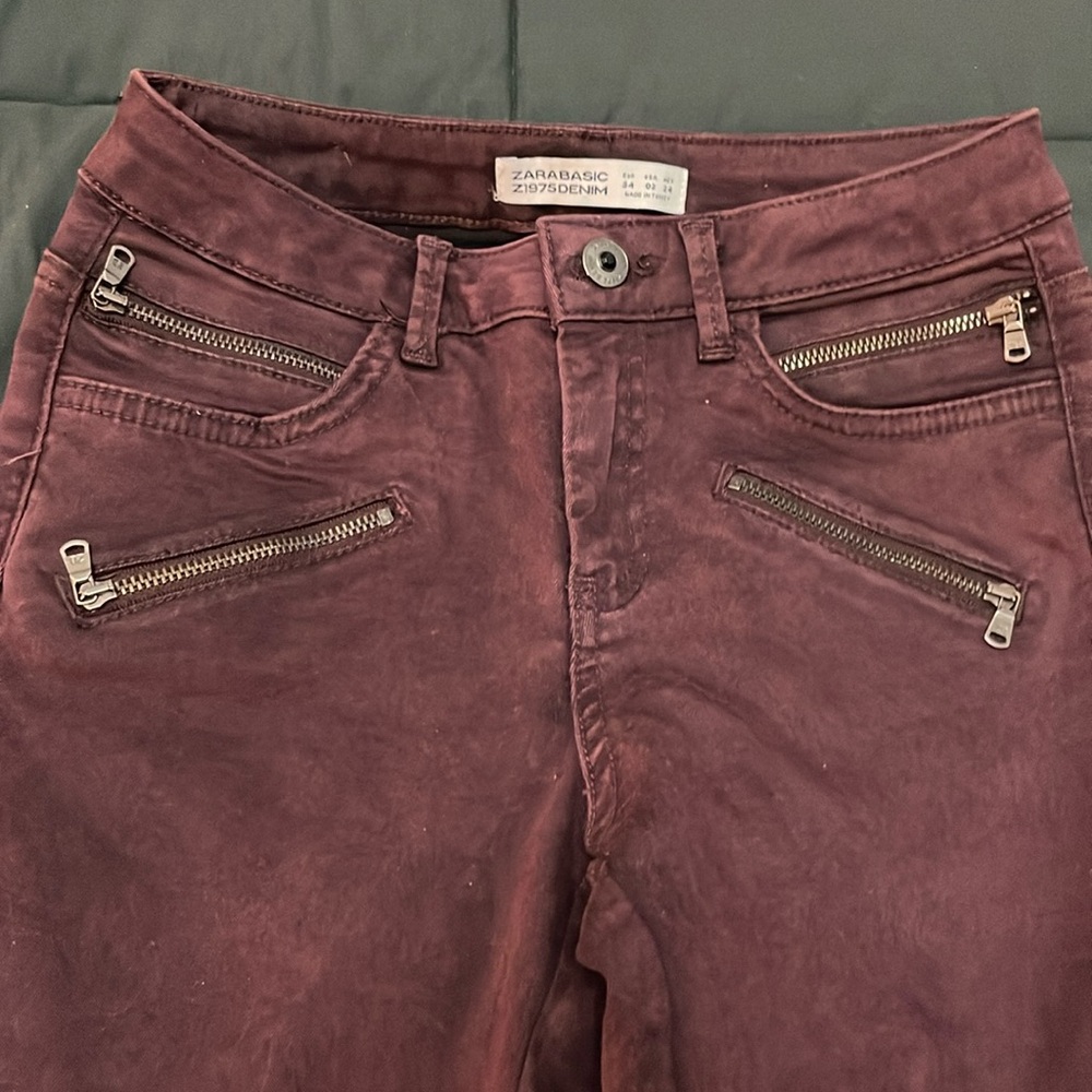 Zara zipper skinny jean